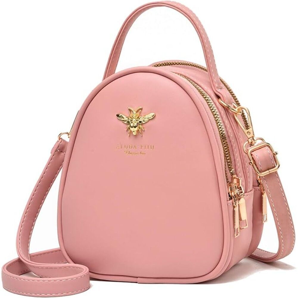 Women Pink Imported Faux Leather Stylish Small Crossbody Messenger Bags